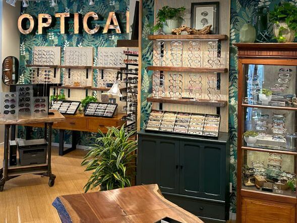 Interior view of Urban Optiks Optometry's optical boutique